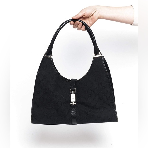 Gucci Handbags - GUCCI Vintage Black Jackie O Style Shoulder Bag